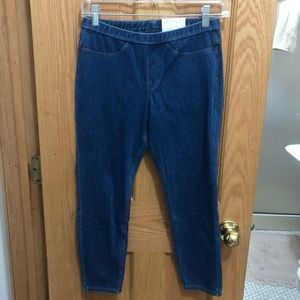 Denim high-rise (medium wash) cropped jeggings